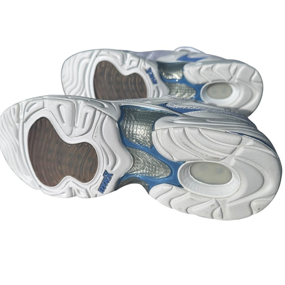 Ryka Light Sneakers Womens 8M White Blue 0406Y16712 Good Chunky Walking Shoes - Picture 3 of 13